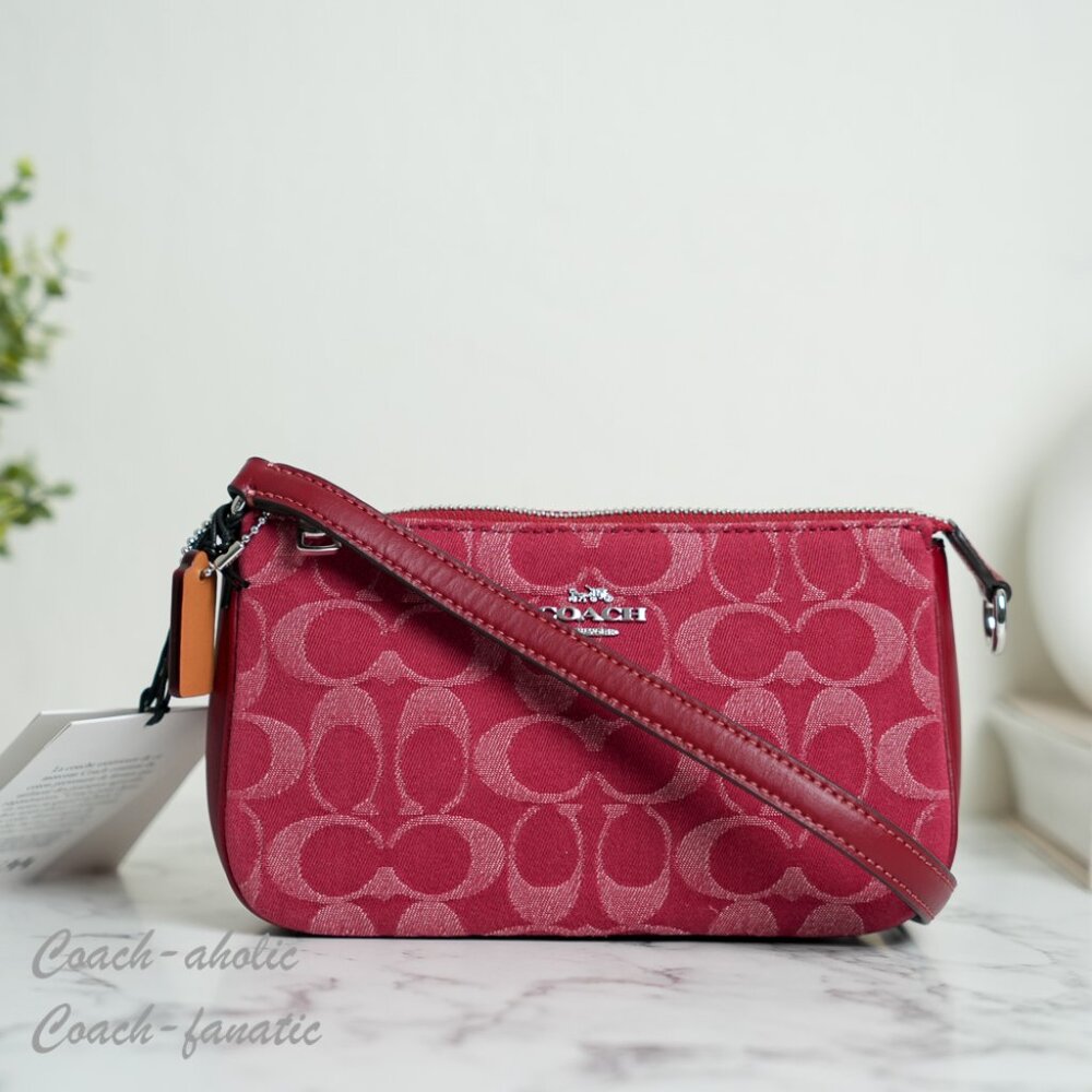 Coach CCZ48 Nolita 19 Shoulder Bag Wristlet In Signature Denim True Red NWT
